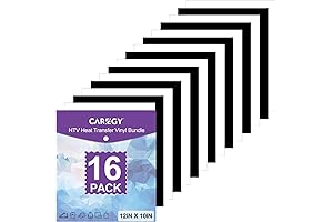 HTV Black and White: 16-Sheet Iron-on Vinyl for T-Shirts