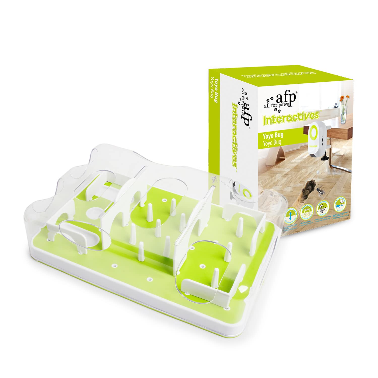 ALL FOR PAWS AFP Cat Puzzle Feeder with Wand Toy