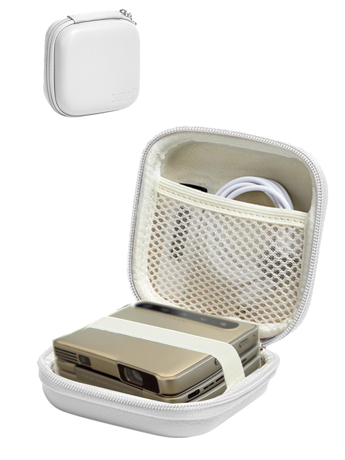 Funda para proyector Aurzen Zip, caja de almacenamiento para proyector Aurzen, funda protectora portátil de transporte de viaje, funda protectora para proyector NOUKAJU Zip, triple plegable,