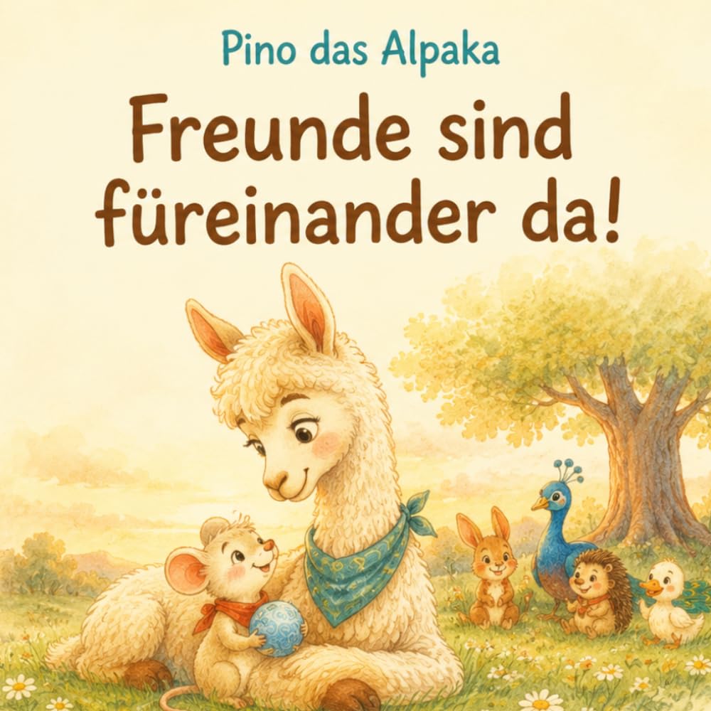 Pino das Alpaka – Freunde sind füreinander da!: Eine liebevolle Geschichte für Grundschulkinder über Freundschaft, Zusammenhalt und das Glück, verschieden zu sein.
