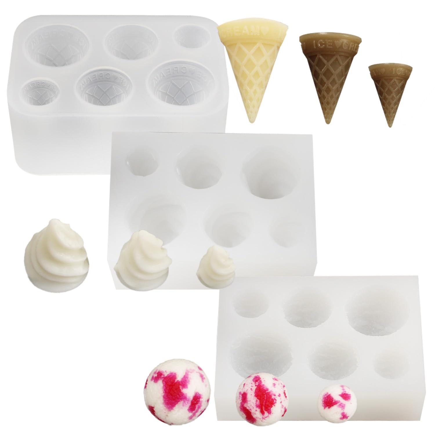 Amazon.co.jp: MYmama シリコンモールド アイス ソフトクリーム コーン 