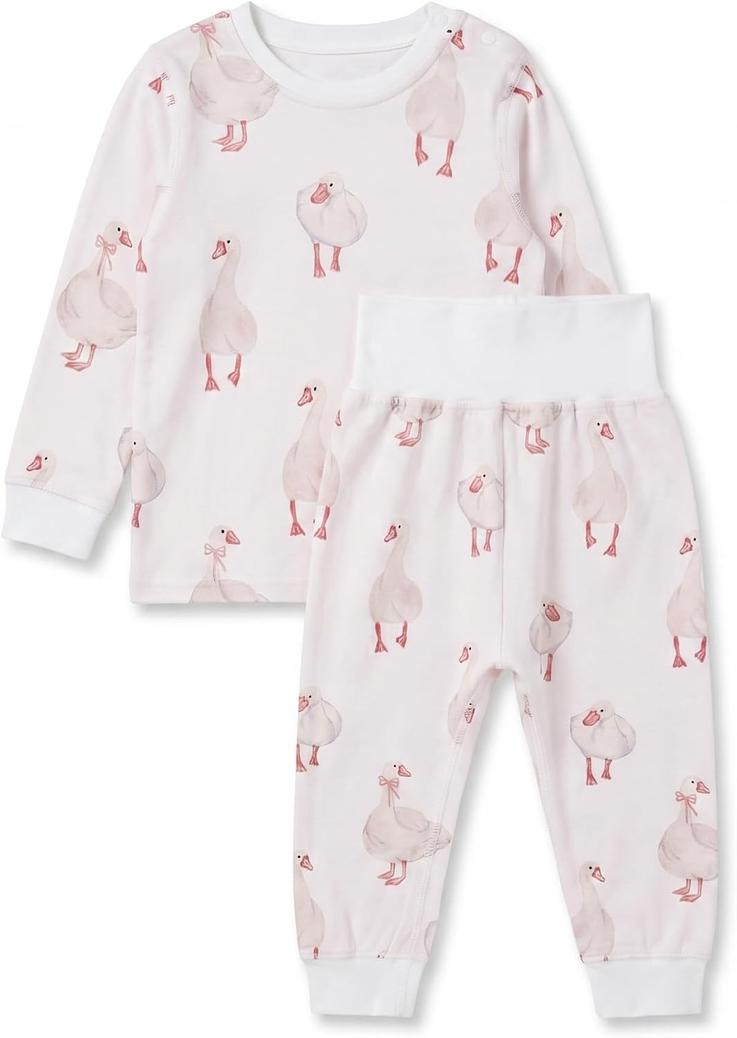 Organic Cotton Soft 6M-5T 2-Piece Baby Pajama Set for Boys and Girls Unisex Long Sleeve