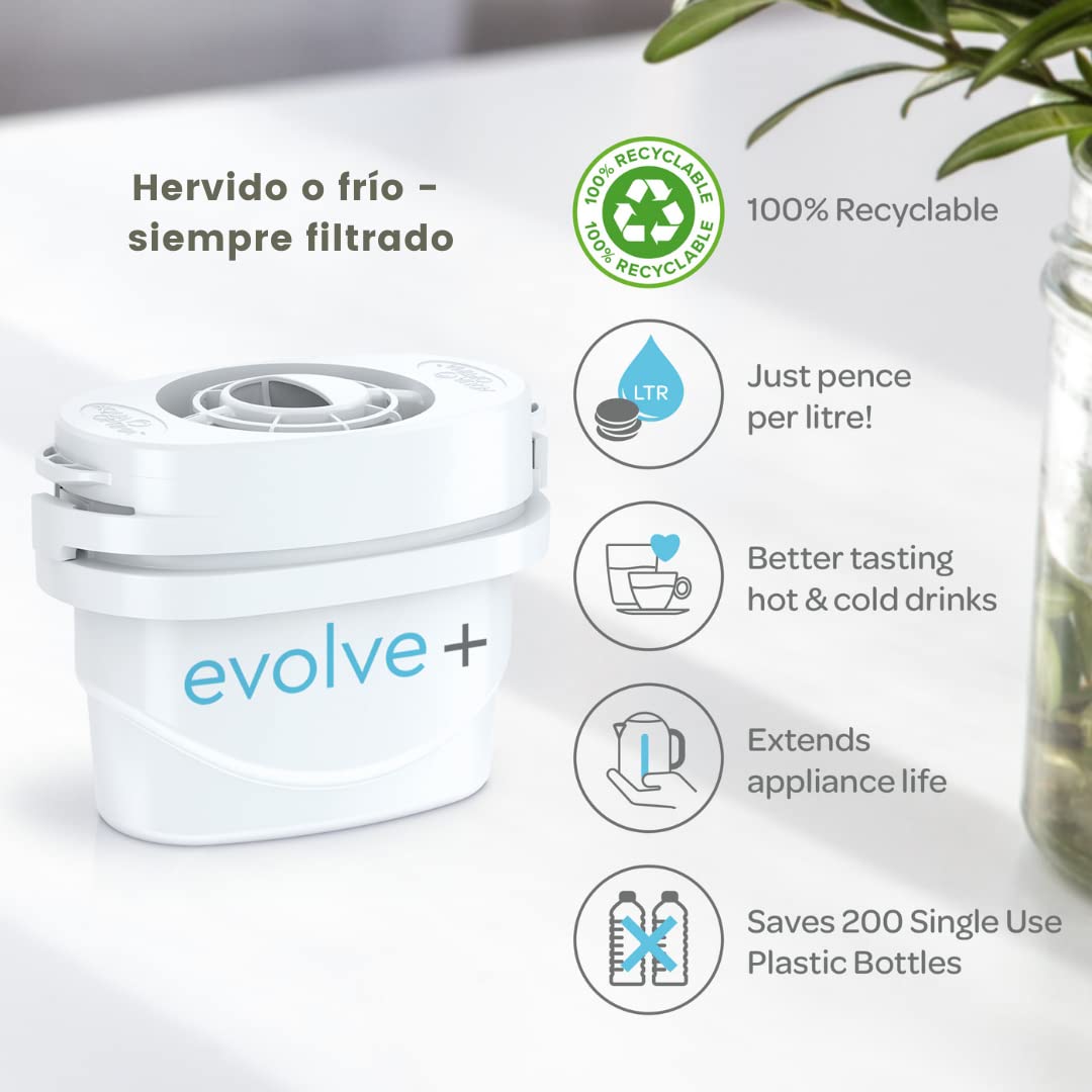 Dispensador instantáneo de Agua Caliente y fría con Filtro Aqua Optima Aurora, 3,8 l de Capacidad, Incluye 1 Filtro de Agua Evolve+ de 30 días para Reducir los microplásticos y el Cloro