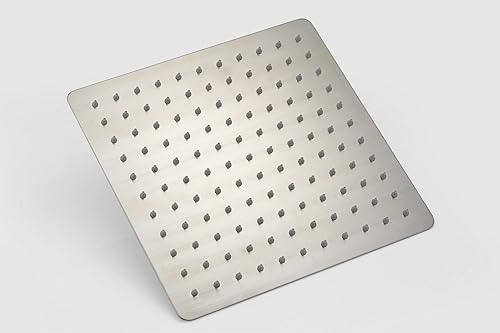 Miniatura 8 de sumerain Sistema de ducha de níquel cepillado, grifo de ducha de montaje en techo con válvula áspera, cabezal de ducha de lluvia de alta presión de