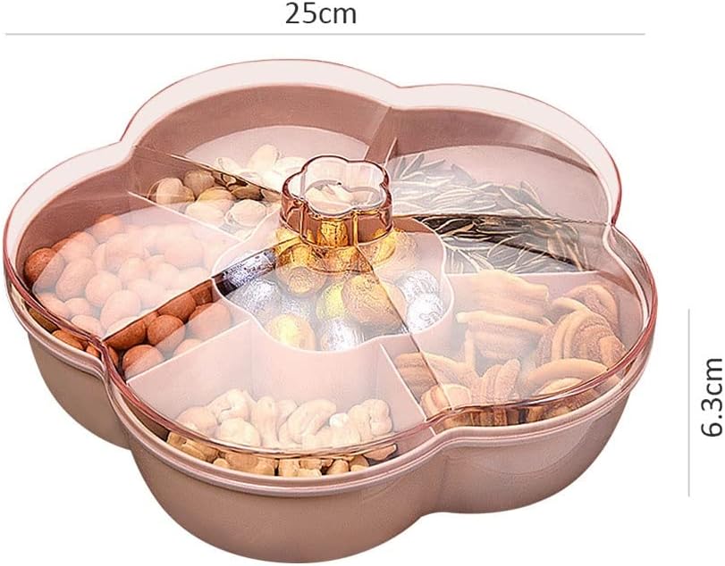 FMURY Layered Colorful Flower Shaped Candy Storage Box Fruit Nut Tray Bowl Snack Storage Box Food Container Storage Box