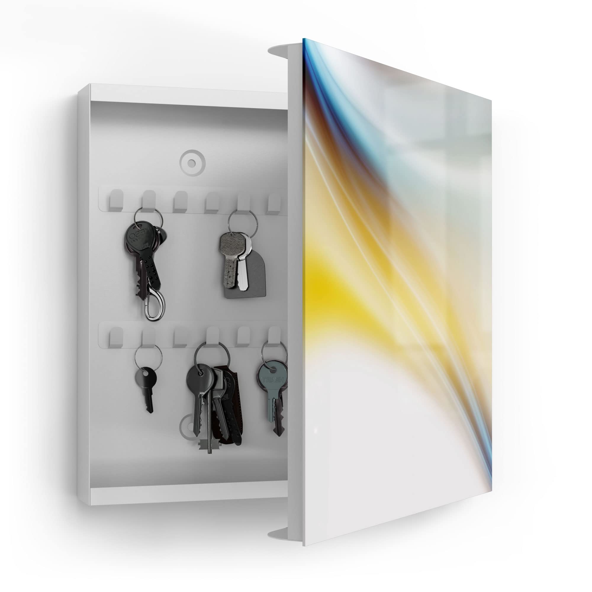 PORTACHIAVI HMF Con 300 Ganci - Grigio Chiaro, 55x38x20,5 Cm | Ideale Per Officine E Negozi - Foto 2