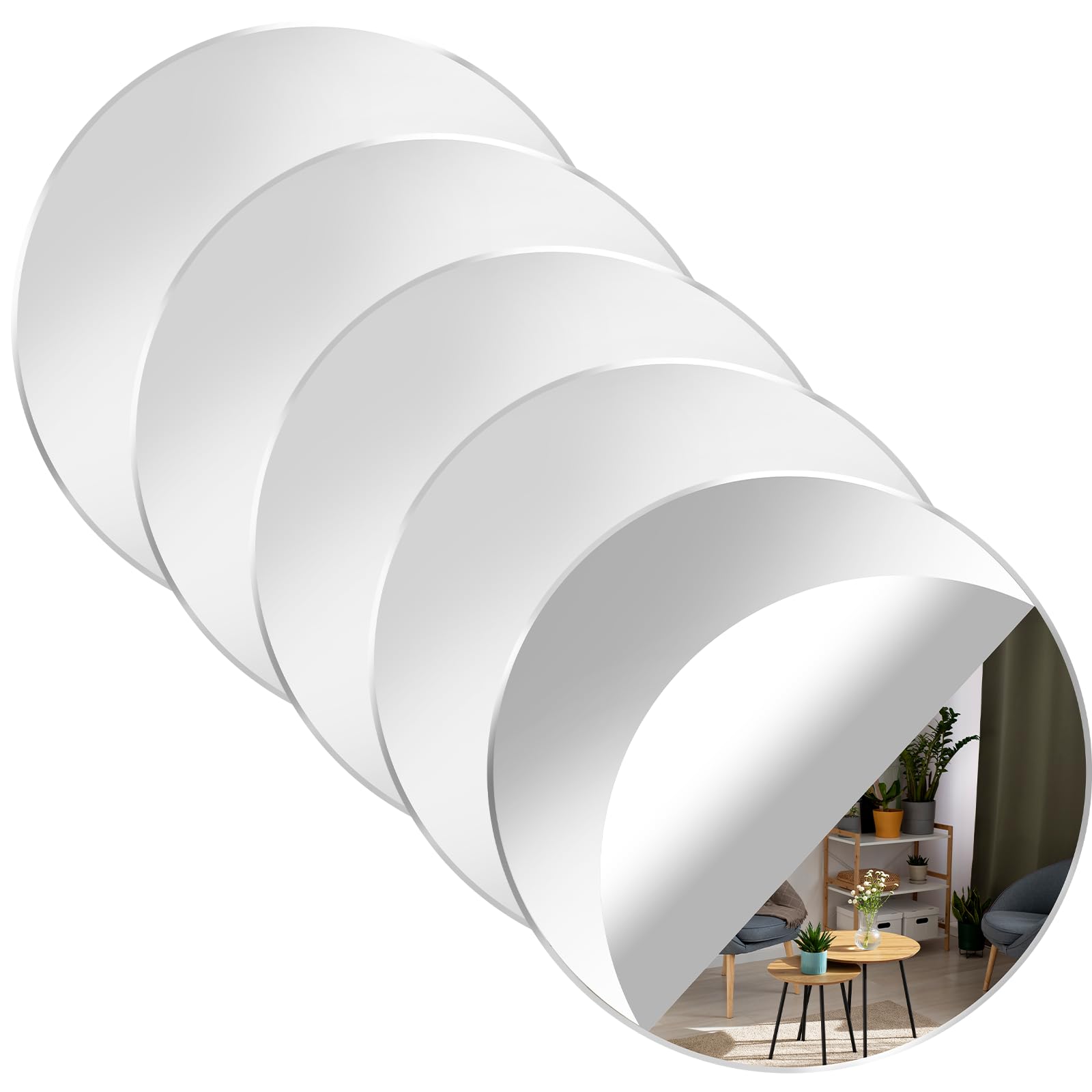 QUARKZMAN 1500 Stuks Zelfklevende Spiegelmozaïektegels, 10 X