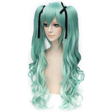 120cm Green Cosplay Wig Anime Long Straight Wigs for Lolita Wigs Anogol Hair Cap