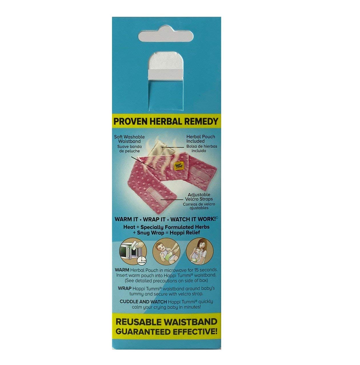 Happi Tummi All-Natural Herbal Baby Belly Warmer for Colic and Gas Relief. Calms and Comforts Babies and Infants Suffering from Gas, Colic, Constipation, Upset Stomach. - Pretty-N-Plush Pink : Baby