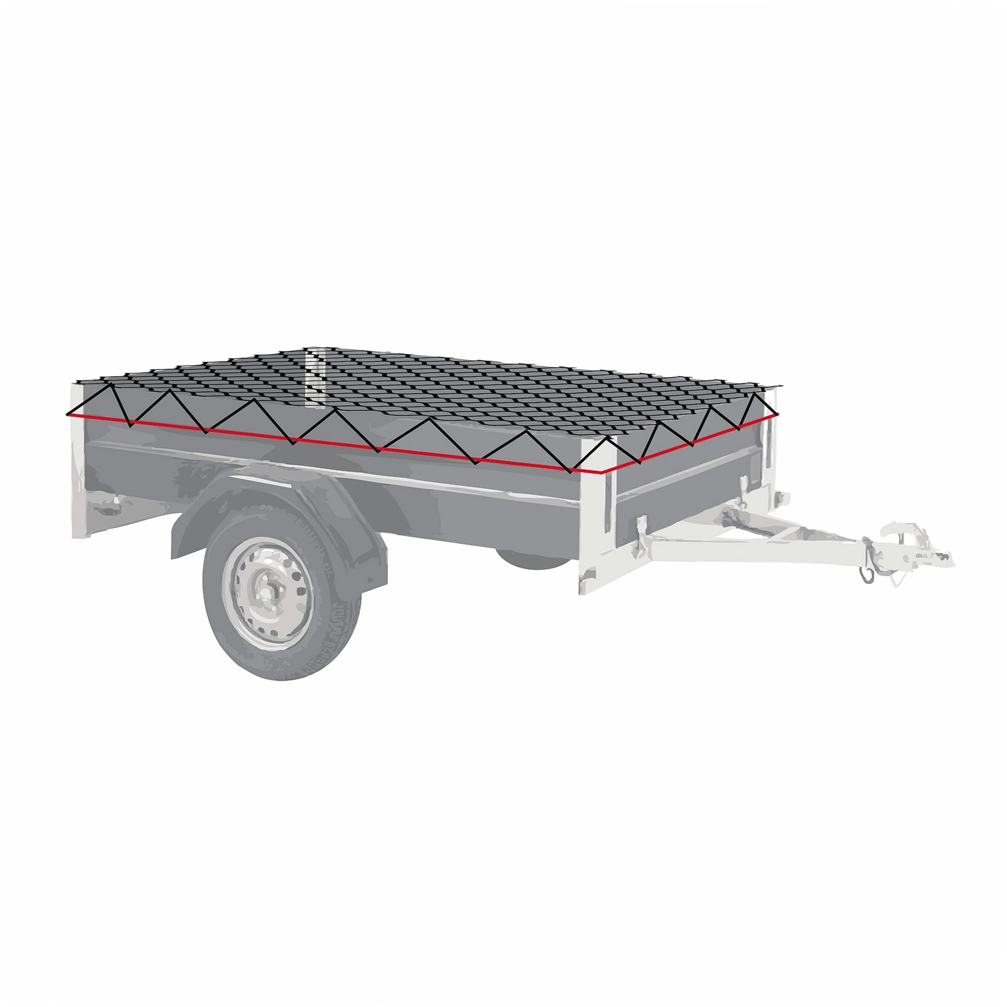 WERKA PRO Filets remorque élastique 3 dimensions XXL : 160 x 300 cm (maximum)