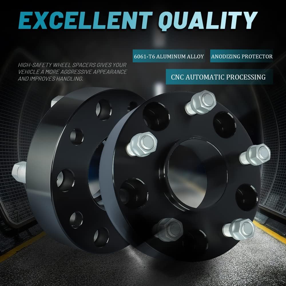 IRONTEK 1.5in 5x139.7mm Wheel Spacers Compatible for 2011-2013 Ram 1500 2002-2010 Dodge Ram 1500 2007-2009 Chrysler Aspen (77.8mm Hub Bore, 9/16 Studs) 5x5.5 Wheel Spacers Adapter 10.9 Grade Studs