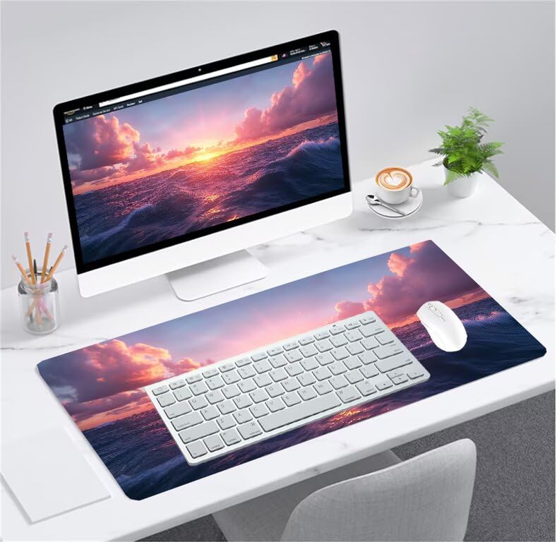 Tapis de souris imperméable et lavable grand format pour une précision fluide