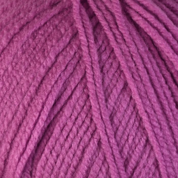 WoolCraft Acrylic Aran 400g Knitting & Crochet Yarn, Great Value 100% Acrylic Yarn, Choose from 25 Shades, 800 Metres, 400g Balls, Pack of 3, Raspberry