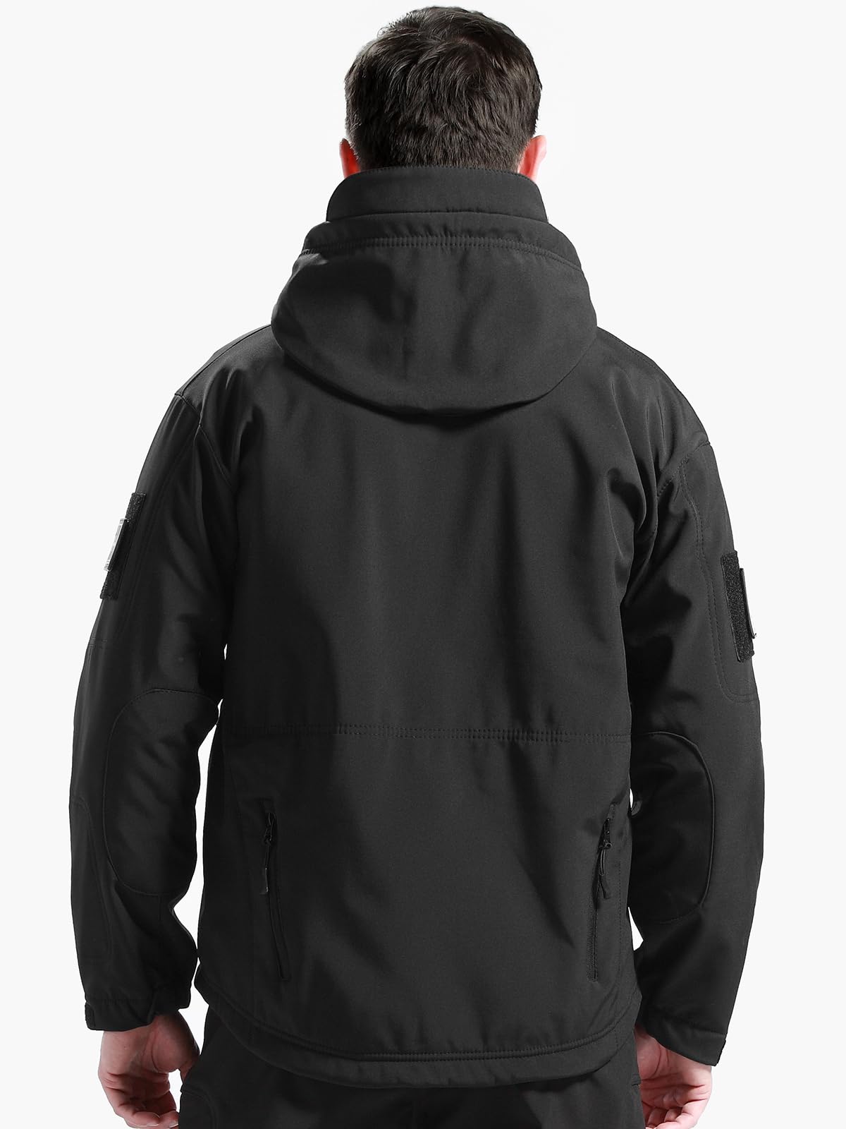 FREE SOLDIER Homme Veste Polaire Veste Militaire Tactique Veste de Ski Imperméable d'hiver Manteau Coupe-Vent extérieur Softshell avec Capuche