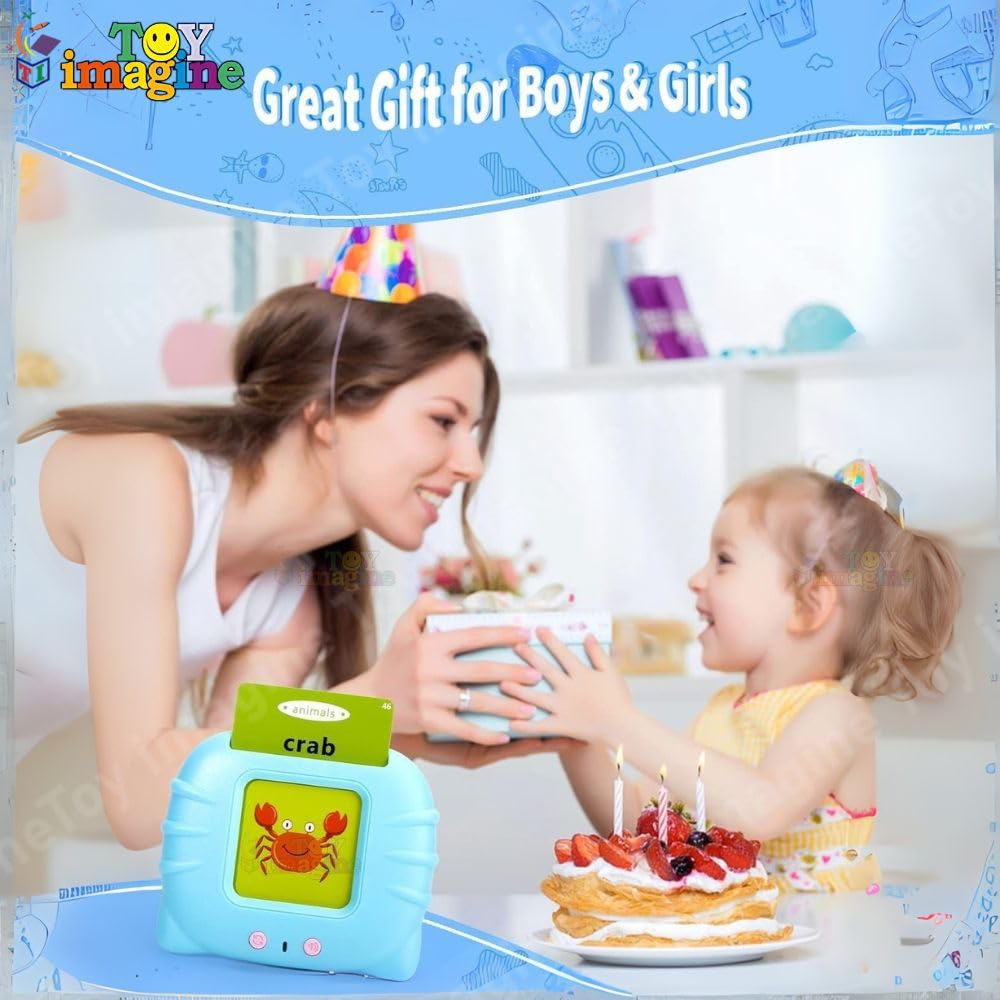 Toy Imagine™ Talking Flash Cards Toy for Kids | 224-Word Learning Device for Toddlers | Montessori Learning Toys for Boys & Girls Ages 2-6 | Preschool Game & Birthday Present - Image 4 thumbnail