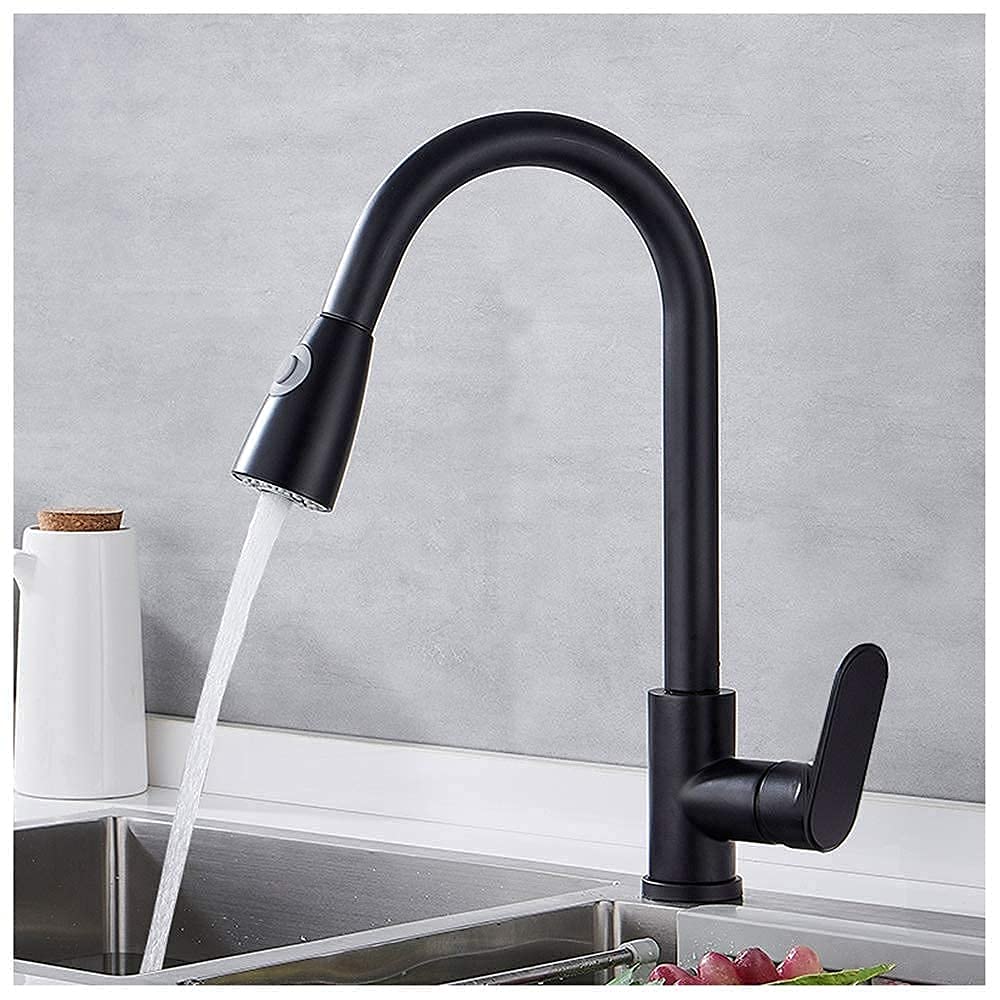 Robinet de cuisine avec bec extractible pour nettoyer les grands plats