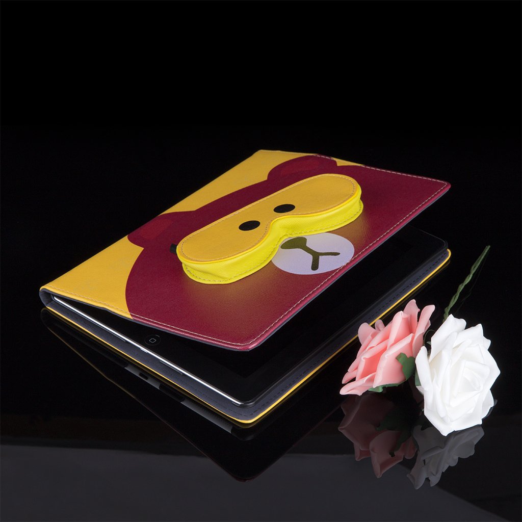 IDEGG Case for iPad 2 3 4 (Cute Bear - Yellow)