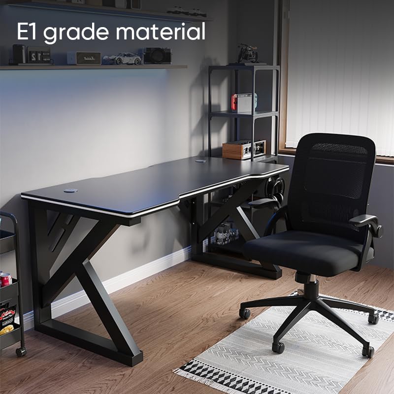 The Deli Gaming Table with text 'E1 grade material', indicating the quality of the desktop surface.