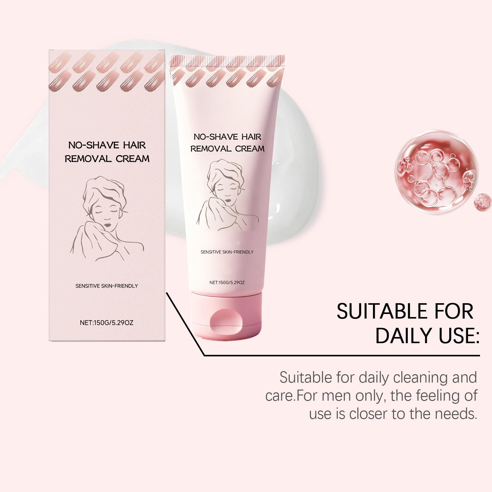 Crema Depilatoria Sin Afeitado – Depilación Rápida Y Suave Para Piel Sensible, Deja Piel Suave Y Protegida Después De La Depilación, Axilas, Piernas Y Zona Intima (8pcs)