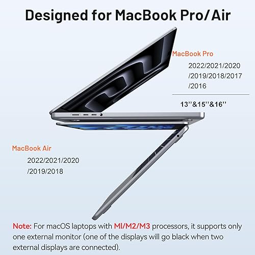 Miniatura 10 de Estación de acoplamiento USB C Monitor HDMI dual, adaptador USB C a HDMI dual con 2 puertos HDMI, carga PD, SD/TF, puertos USB A y C 3.0, estación