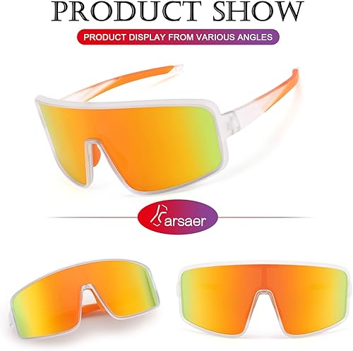 Miniatura 3 de Karsaer Vision - Gafas de sol deportivas para hombres y mujeres, gafas de sol de béisbol para jóvenes, niños, adolescentes y niñas