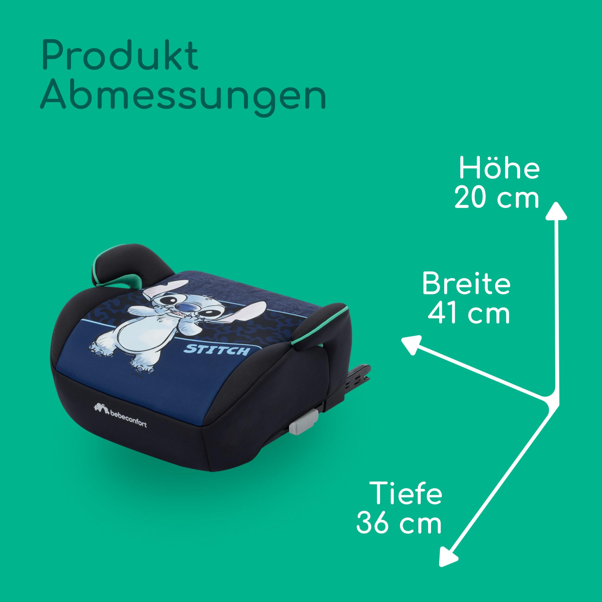 Bebeconfort Disney Manga i-Fix Kindersitzerhöhung ISOFIX, Folgekindersitz Stitch, 22–36 kg, 128–150 cm
