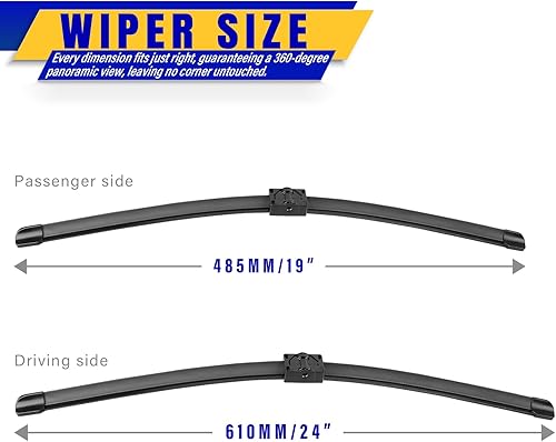 Miniatura 2 de 2 limpiaparabrisas de repuesto para BMW Serie 3 de 4 puertas E90 E91 062006-082009 325xi 328i 328xi 328ixDrive 330i 330xi 335i 335xi M3,