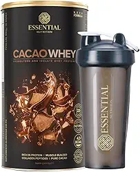 Cacao Whey Lata 30 Doses + Coqueteleira Essential