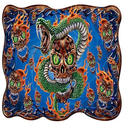 Snake Skull Novelty Sign