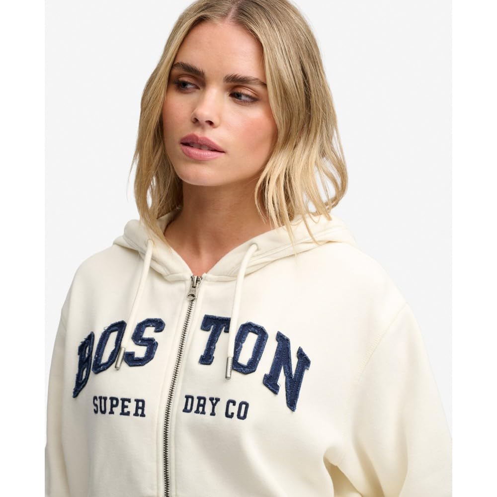Superdry Athletic Essentials Relaxed Crop Full Zip Sweatshirt XS