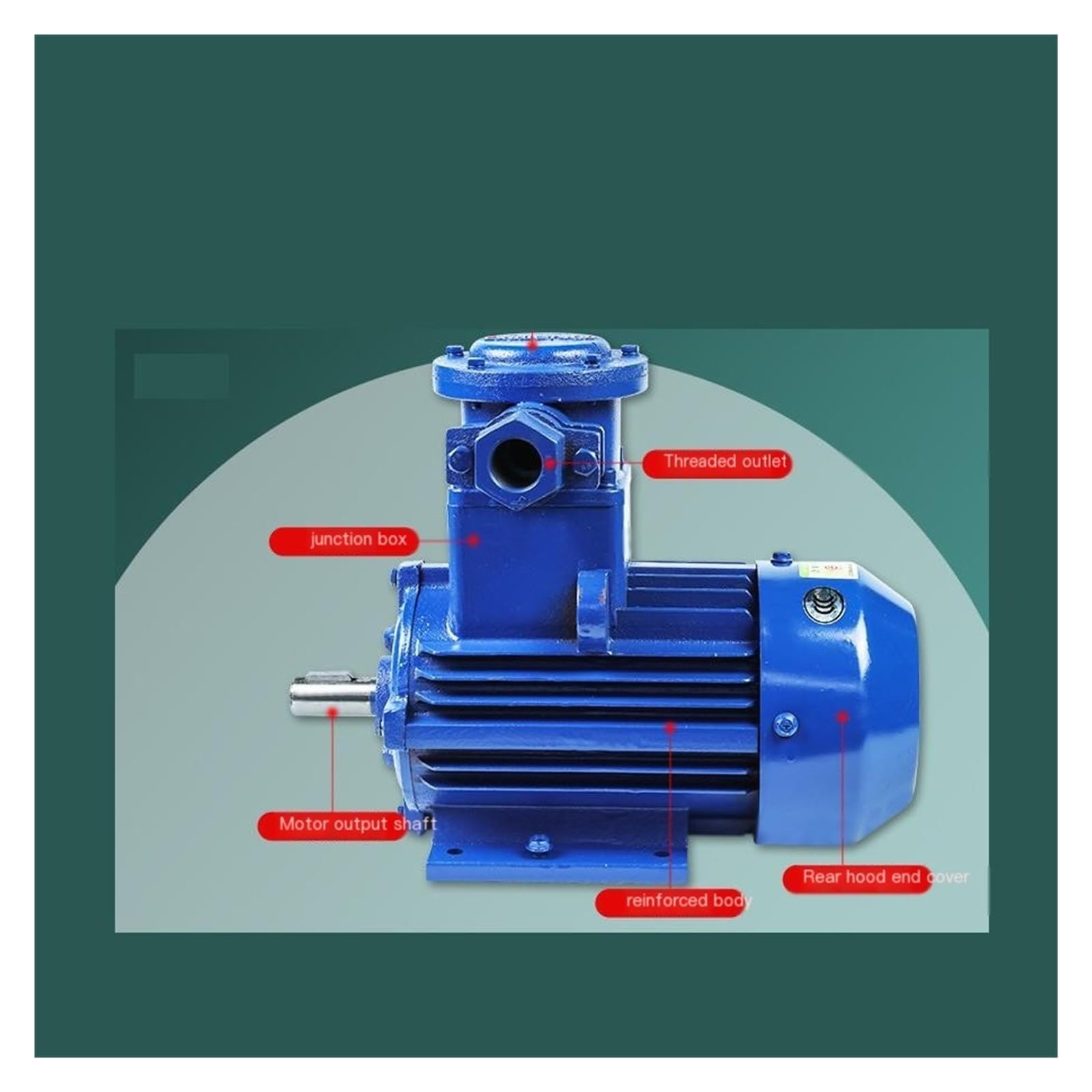 Motor trifásico de 380 V, motor asíncrono industrial de montaje en pie YBX4 de 6 polos, 900 RPM, 0,55 kW-5,5 kW B3(YXB4-100L-6 1.5KW)