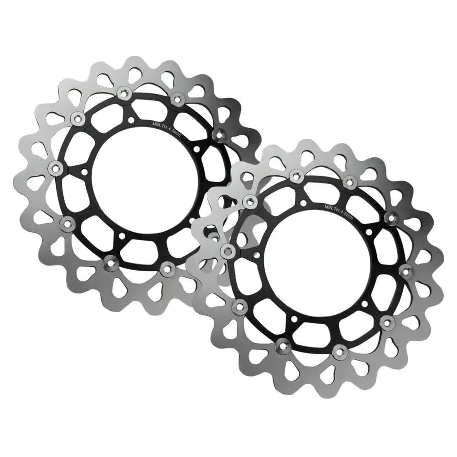 Sistema Frenado Motocicletas 2 Discos De Freno Delantero Negros Motocicleta Para Yamaha FZ1 / Fazer/ABS/YZF R1 R1M / VMAX