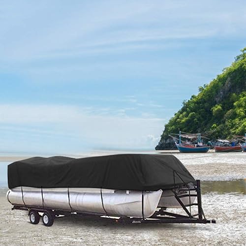 Miniatura 6 de iCOVER - Cubierta de pontón remolcable, se adapta a 17 a 28 pies de largo y ancho de haz de hasta 102 pulgadas de ancho con bolsa de almacenamiento
