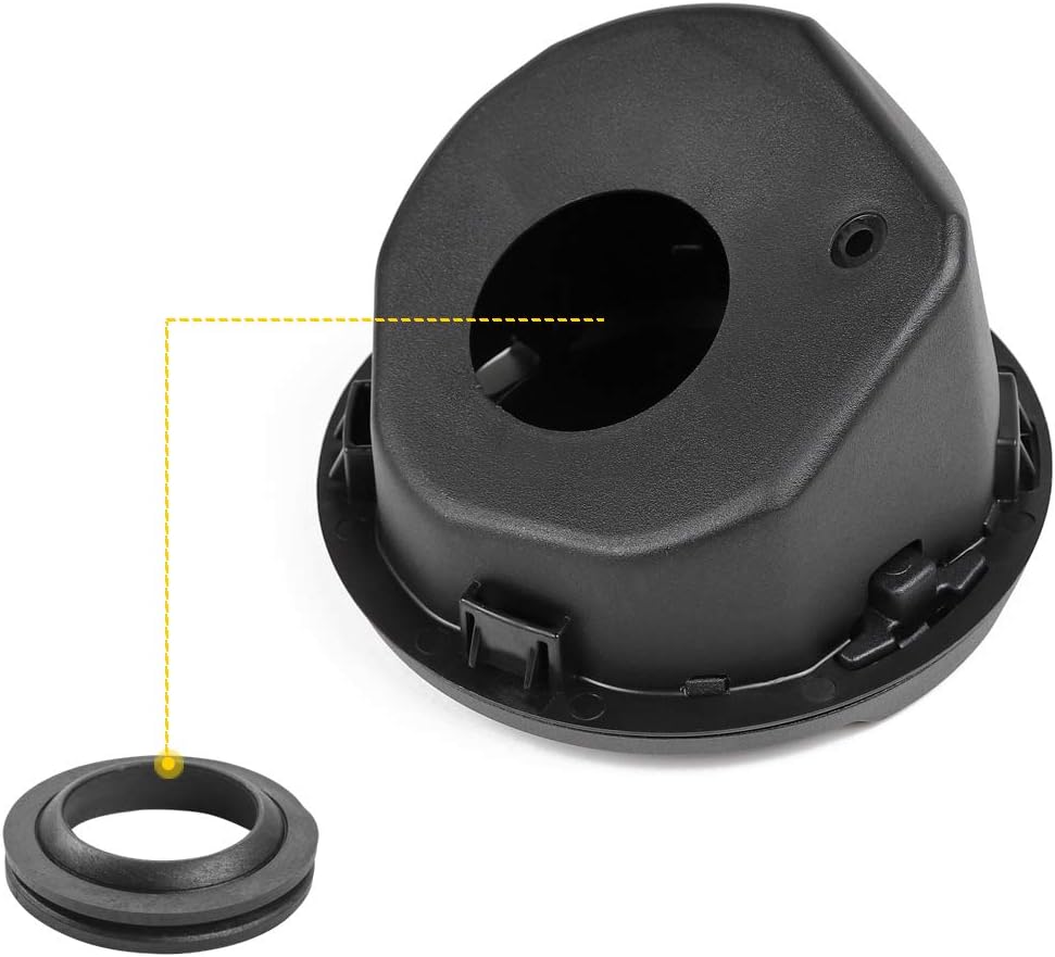 Savadicar Gas Cap Cover, Fuel Tank Door for 2018-2025 Jeep Wrangler JL JLU 4xe 2/4 Door, ABS + Aluminum Alloy Construction, USA Flag, Exterior Accessories, Black