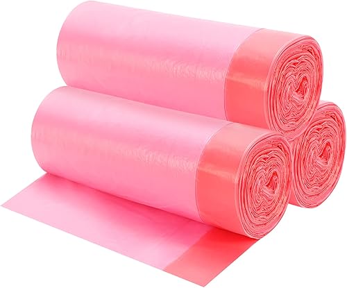 Bolsas de basura con cordón de 4 galones, bolsas de basura con cordón, bolsas de basura para oficina, baño, cocina, dormitorio, 3 rollos60 unidades