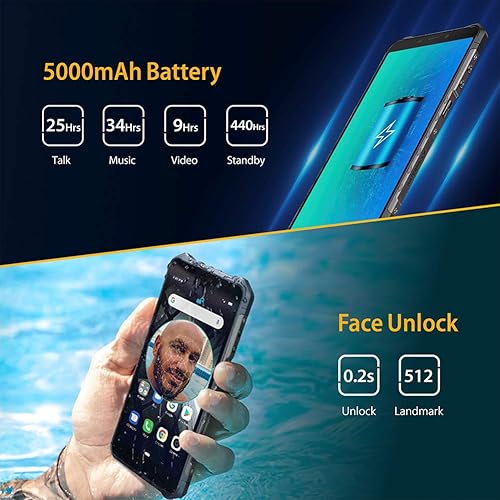 Miniatura 7 de Ulefone Armor X5 - Teléfonos celulares resistentes desbloqueados 2021 pantalla de 55 pulgadas Android 11 3 GB  32 GB cámaras traseras duales de 13