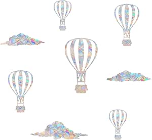 Amazon.com: Cloud Air Balloon Window Clings, Bird Strike Glass Decals ...