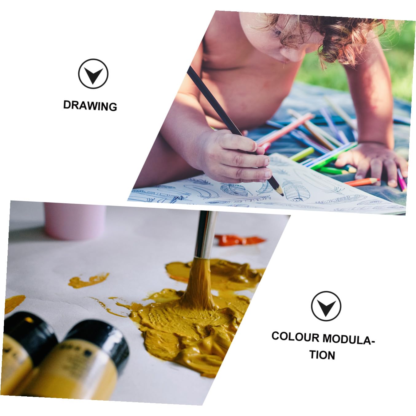 Keramik Farbmischpalette 5-lagig mit Deckel für Aquarell und Ölmalerei