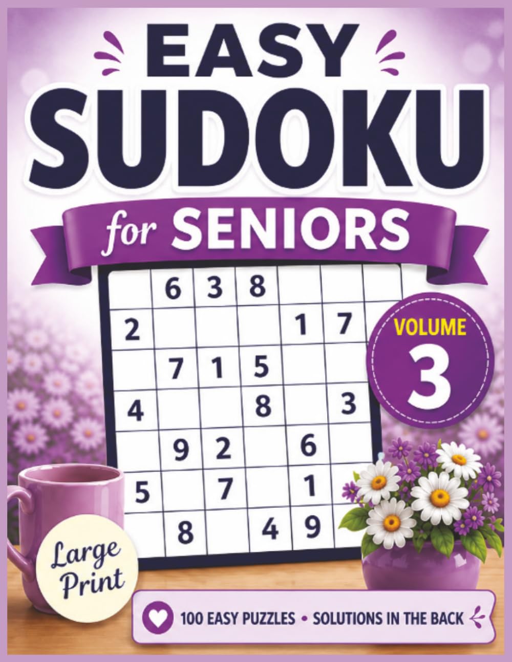 Easy Sudoku for Seniors – Volume 3: 100 Large Print Puzzles for Relaxation, Focus and Brain Exercise with Solutions Included