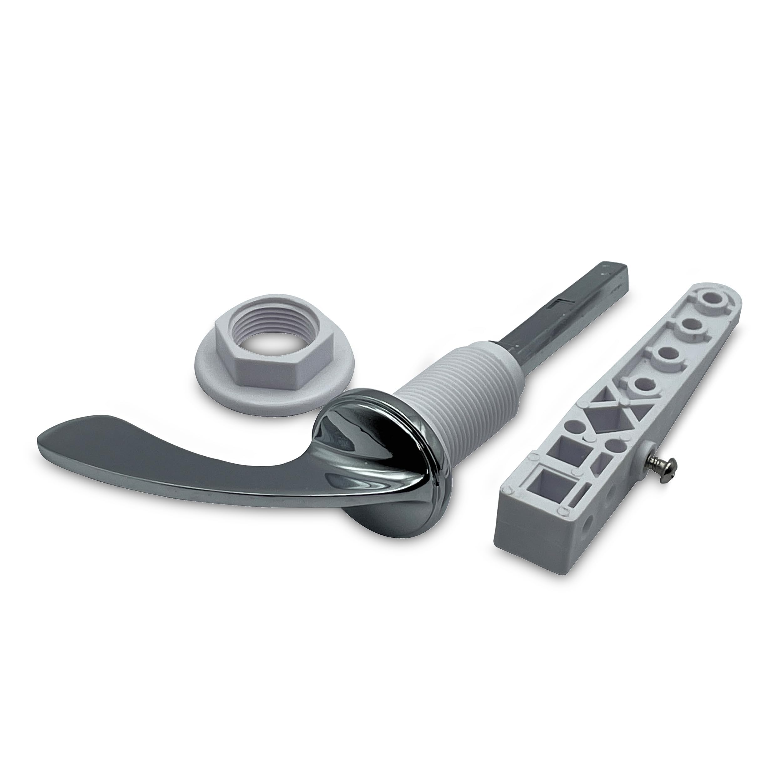 CP133 Chrome Plated 1/2 E Type Toilet Handle Kit – Universal Replacement Cistern Lever for Traditional & Modern Bathrooms, Durable Corrosion Resistant & Easy to Install – Designed for UK Fittings