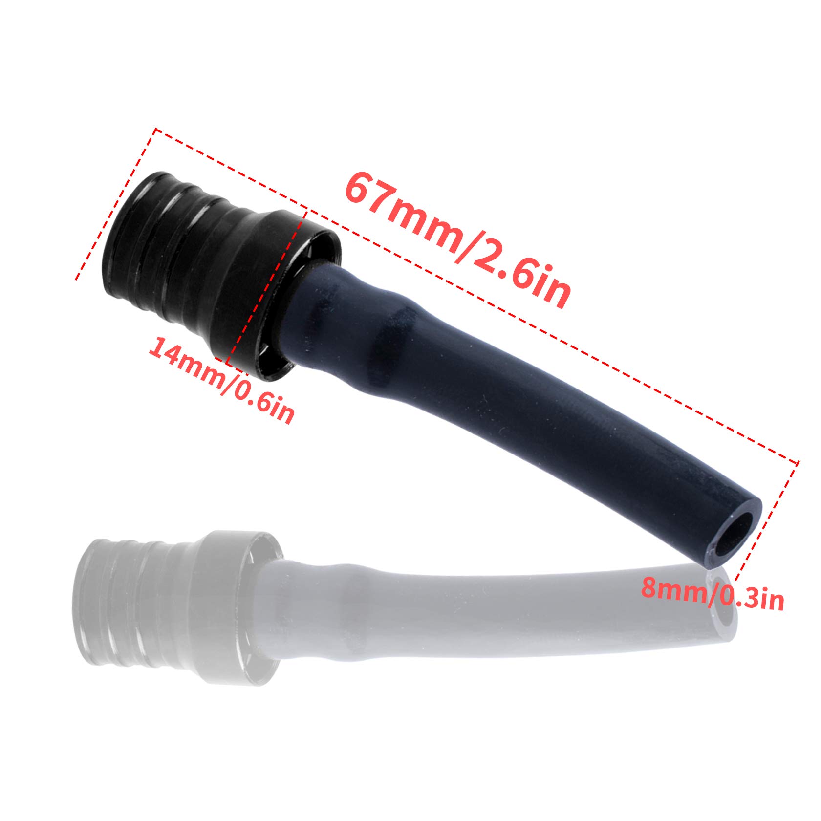 MWMNUN 6-Pack Universal Fuel Tank Vent Cap & Hose - Compatible With 50cc-125cc Dirt Bikes, ATVs, Pit Bikes (Honda, Suzuki, Etc.)