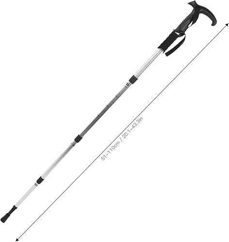 Miniatura 2 de Vbest life - Bastón de senderismo, aleación de aluminio para exteriores, bastón antideslizante para hombre y mujer, mayores, al aire libre
