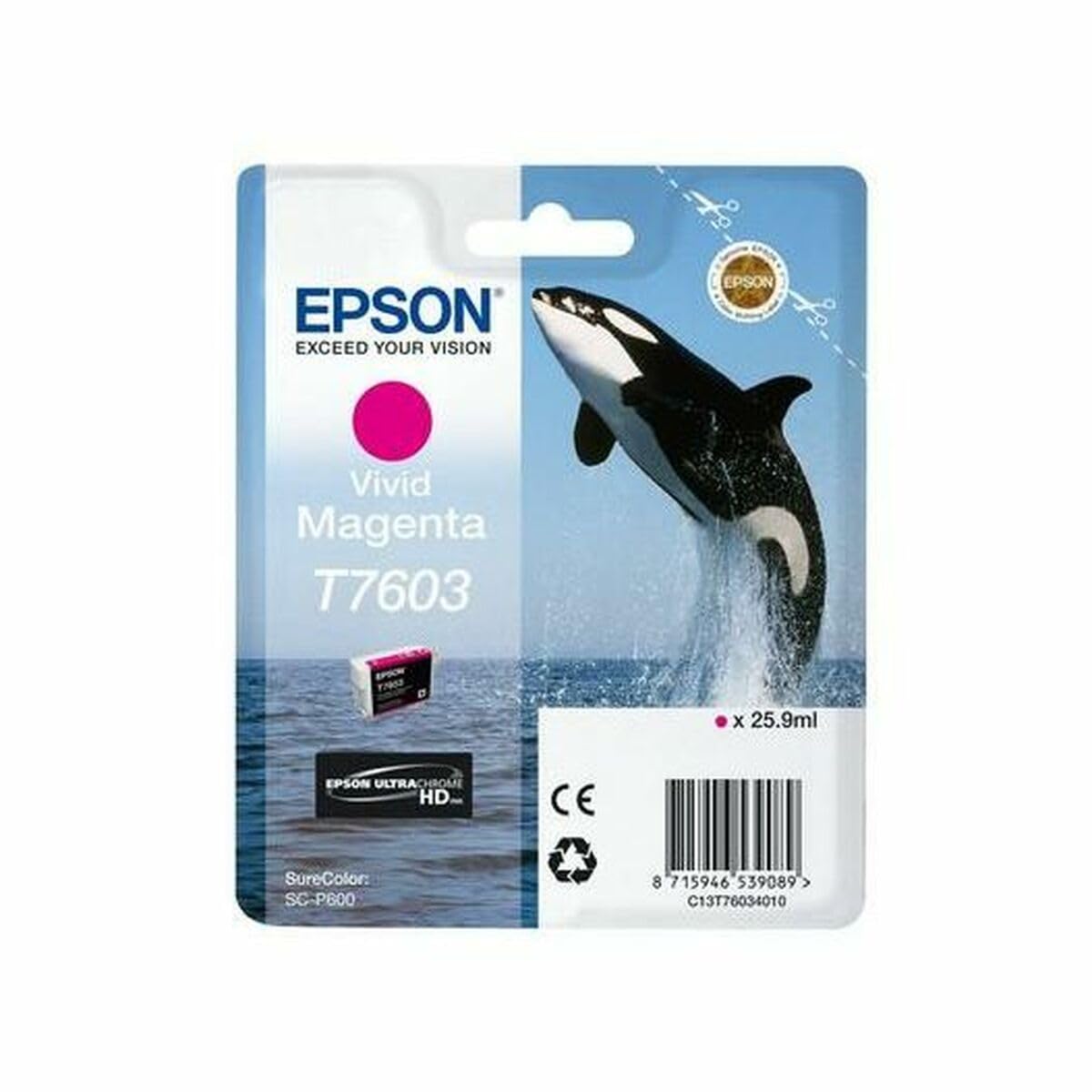 Epson Magenta C13t76034n10/T7603 Ink Cartridge 1.4K Pages 25.9Ml For
