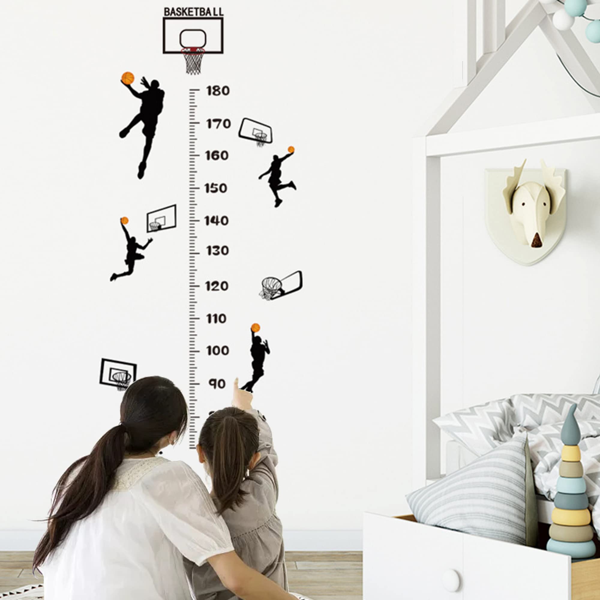 Adesivo da parete misuratore altezza Tabella di crescita Bambini 70-170 cm Vinile rimovibile decorativo