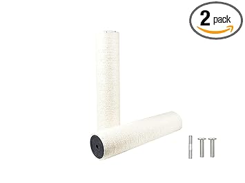 Treasborn Natural White Sisal Spare Scratching Post for Cat Tree Replacement Scratcher Rifill Post for Large Cat Tree Refurbishment 15.75
