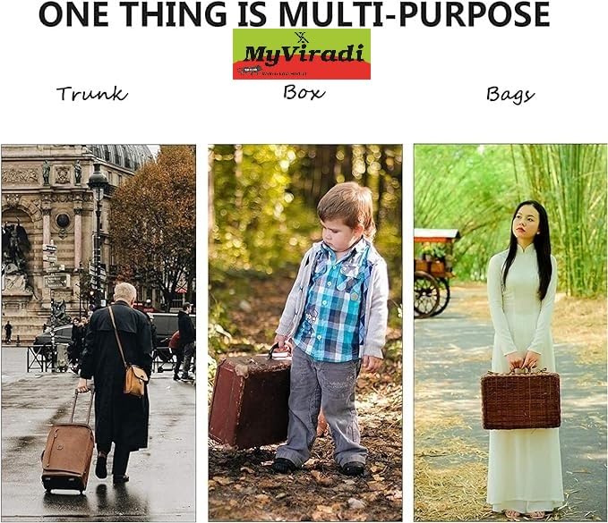 Image of Luggage Wheel,Handle,Lock Only for Replacement and Repair for VIP, Safari, Skybag, Amrican Tourister Suitcases Luggage Part (2 Pcs Black Handle)