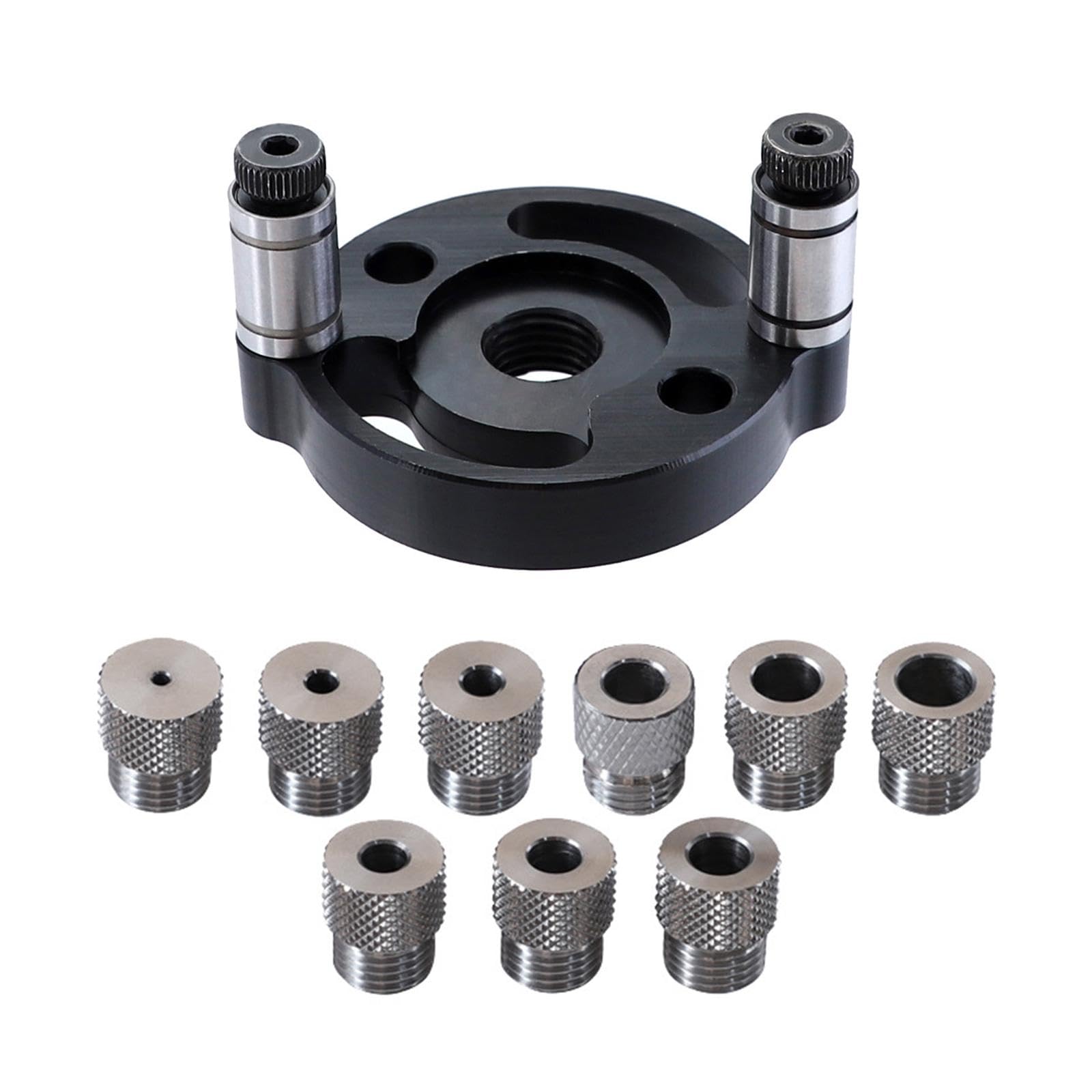 Neaxgeandx Black Vertical Self Centering Dowel Jig Fixture Wood Hole Vertical Pocket Hole Jig