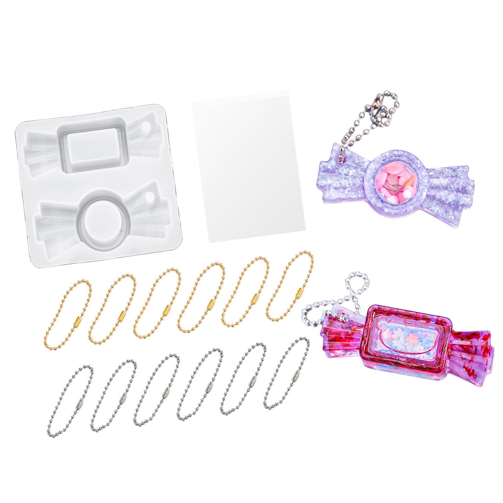 NEWFT Pendant Epoxy Resin Silicone Mold DIYer Pendant Resin Mold Keychain Epoxy Jewelry Casting