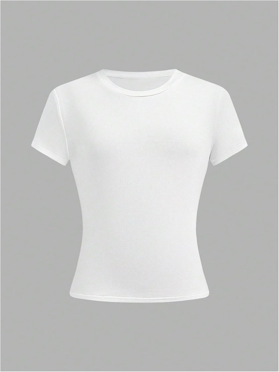 COZYEASE Girl's 3 Pack Summer Basic Tee Tops Short Sleeve Crew Neck Casual Fitted T-Shirts - Image 3