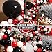 100 Red Black and White Balloons - Small & Large Red and Black Balloons Party Decorations Supplies Pack for Deadpool Birthday, Lumberjack Baby Shower, Graduation, Pirate, Ladybug, Race Car, Poker…